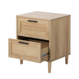 Essenza Mila Two Drawer Bedside Table | Modern Wooden Storage Unit Nightstand