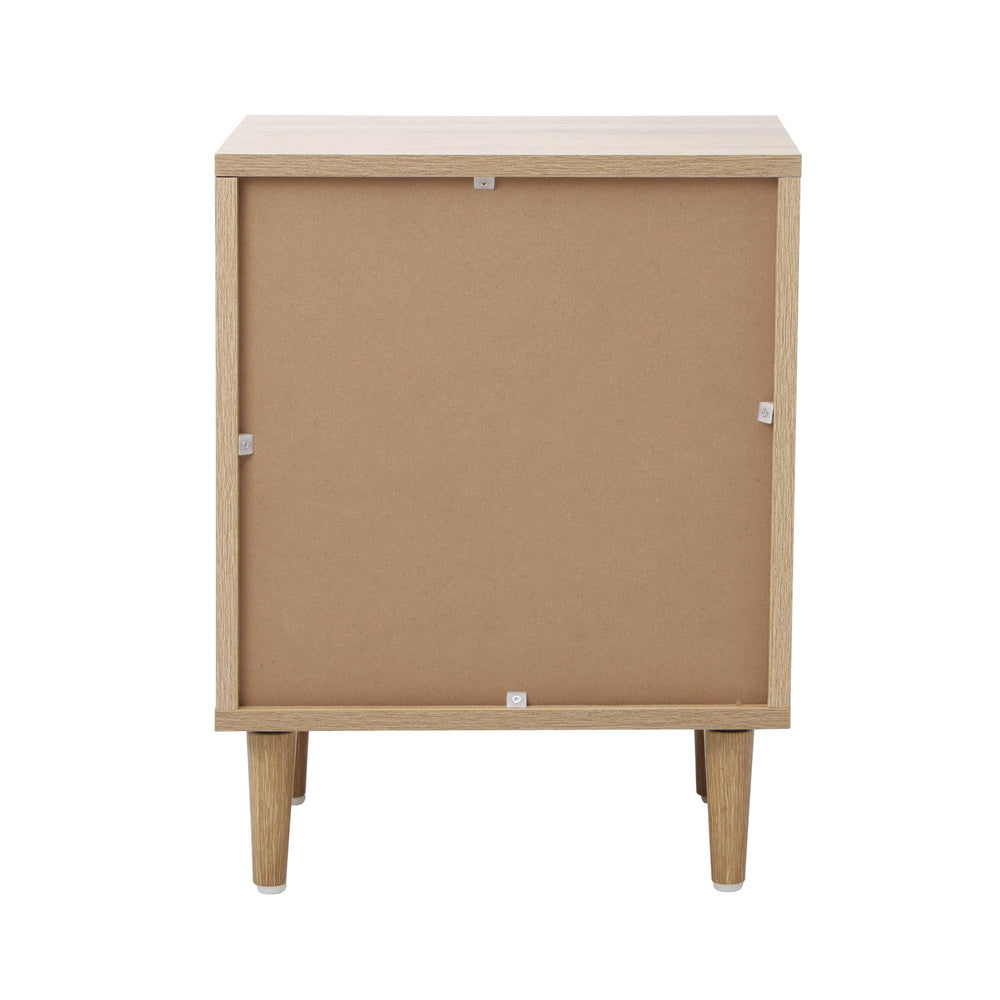 Essenza Mila Two Drawer Bedside Table | Modern Wooden Storage Unit Nightstand  in 2 Colours