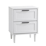 Essenza Mila Two Drawer Bedside Table | Modern Wooden Storage Unit Nightstand  in 2 Colours