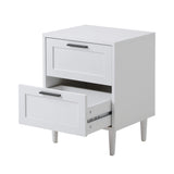 Essenza Mila Two Drawer Bedside Table | Modern Wooden Storage Unit Nightstand  in 2 Colours