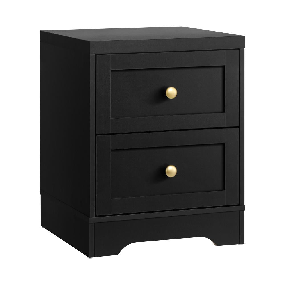 Antigua Slimline Bedside Table with Two Drawers | Hampton Style Bedside Table and Storage Drawers | 2 Colours