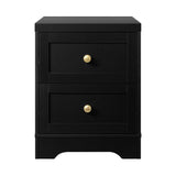 Antigua Slimline Bedside Table with Two Drawers | Hampton Style Bedside Table and Storage Drawers | 2 Colours