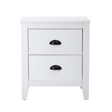 Sannero Hampton Style Bedside Table | Traditional White Bedside Table and Storage Drawers