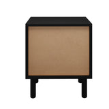 Tuscano 2 Draw Rattan Wood Bedside Table | Modern Woodend Nightstand