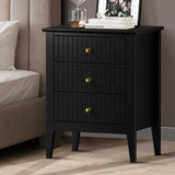 Centrum Nuovo Three Drawer Bedside Table | Modern Bedroom Storage Unit Nightstand