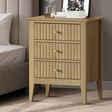 Centrum Nuovo Three Drawer Bedside Table | Modern Bedroom Storage Unit Nightstand