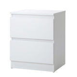 Centrum Luxe Modern 2 Drawer Bedside Table | Elegant Wooden Fingerpull Storage Nightstand | 3 Colours