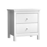 Martinique Modern Bedside Table with Two Drawers | Hampton Style Bedside Table and Storage Drawers | 2 Colours