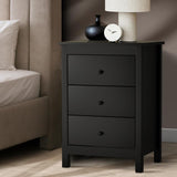 Martinique Modern Bedside Table with Three Drawers | Hampton Style Bedside Table and Storage Drawers | 2 Colours