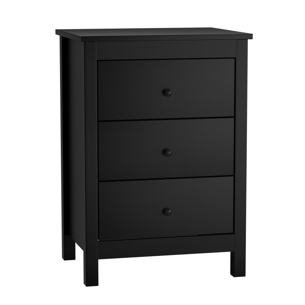 Martinique Modern Bedside Table with Three Drawers | Hampton Style Bedside Table and Storage Drawers | 2 Colours