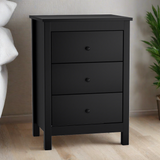 Martinique Modern Bedside Table with Three Drawers | Hampton Style Bedside Table and Storage Drawers | 2 Colours