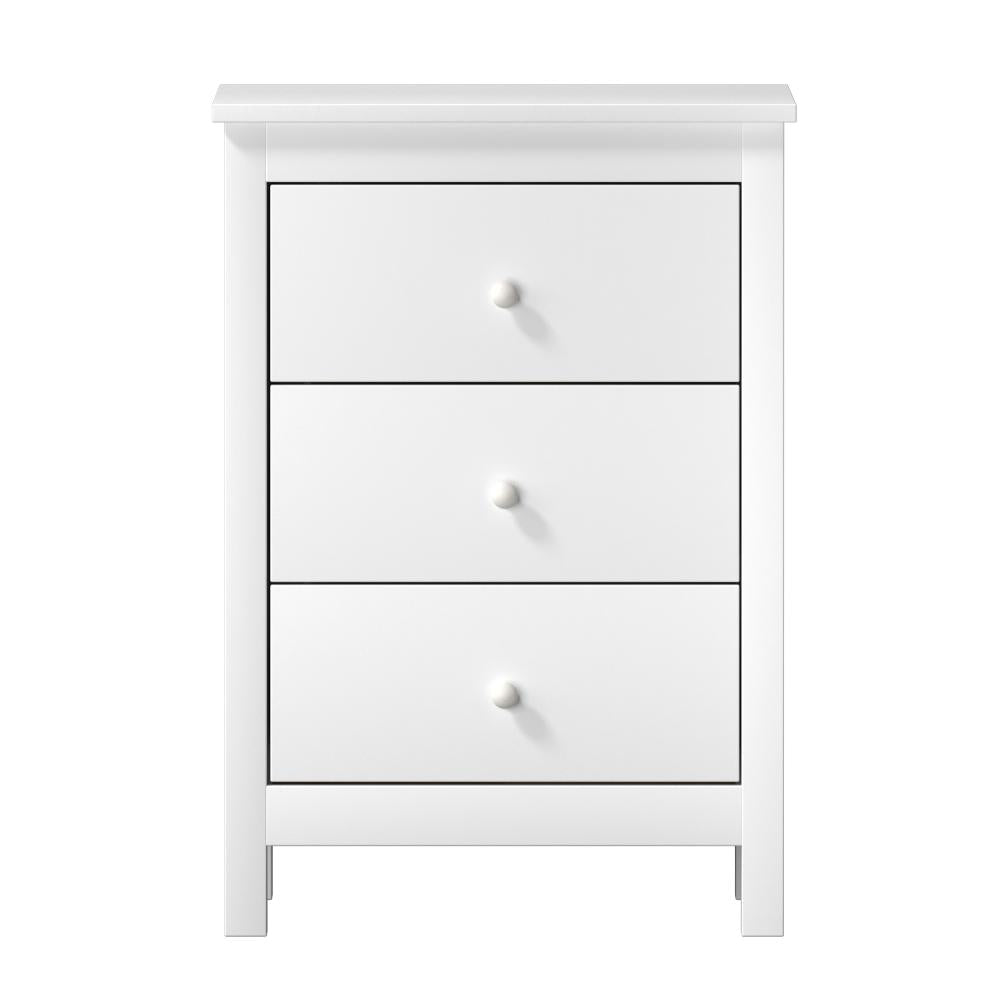 Martinique Modern Bedside Table with Three Drawers | Hampton Style Bedside Table and Storage Drawers | 2 Colours