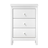 Martinique Modern Bedside Table with Three Drawers | Hampton Style Bedside Table and Storage Drawers | 2 Colours