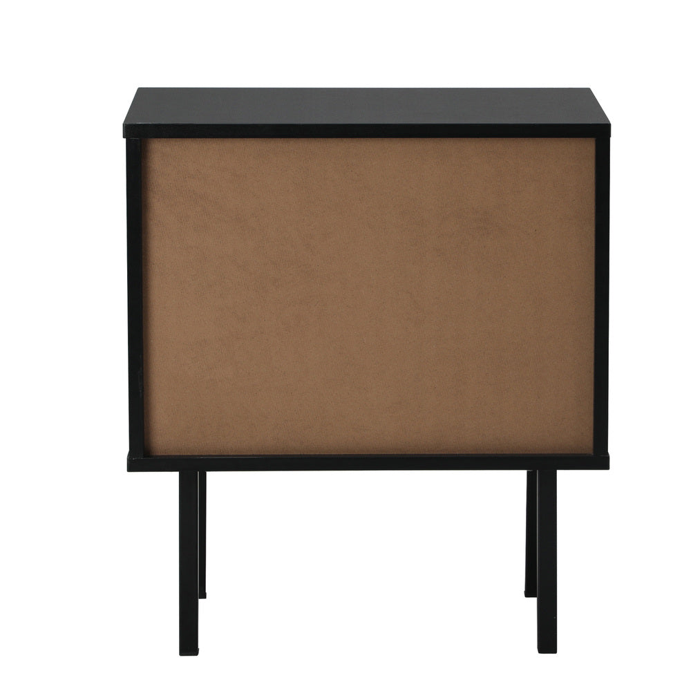 Barbados Modern Bedside Table with Fluted Glass Door | Hampton Style Bedside Table and Storage Drawers | 3 Colours