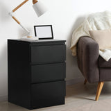 Santori Modern Fingerpull Bedside Table | 3 Draw Ample Storage Bedside Cabinet