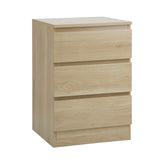 Santori Modern Fingerpull Bedside Table | 3 Draw Ample Storage Bedside Cabinet