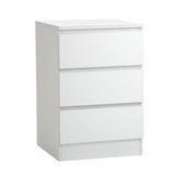 Santori Modern Fingerpull Bedside Table | 3 Draw Ample Storage Bedside Cabinet