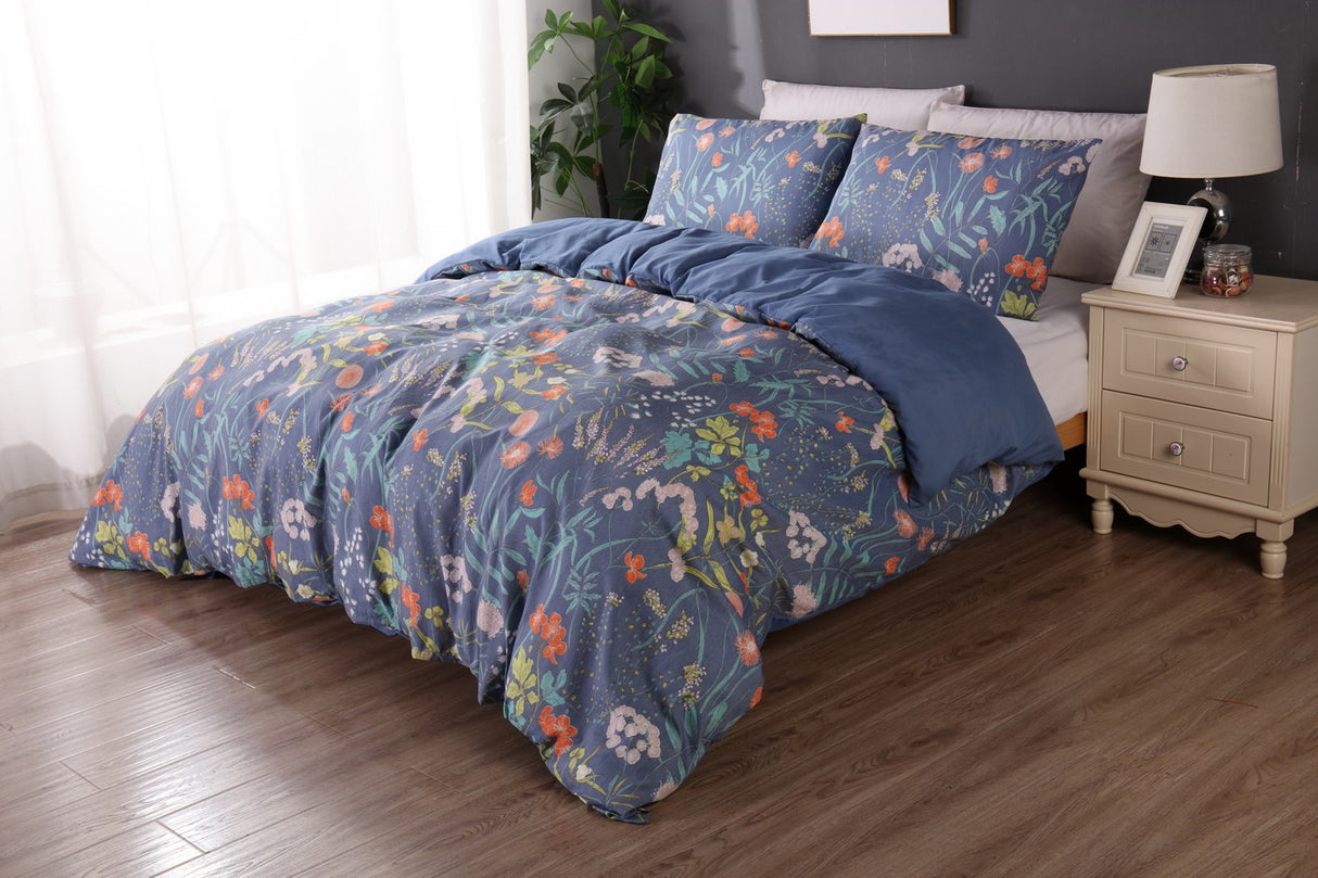 Ramesses 2000TC Printed Bamboo Quilt Cover Set | Cooling Hypo-Allergenic Breathable Duvet Cover