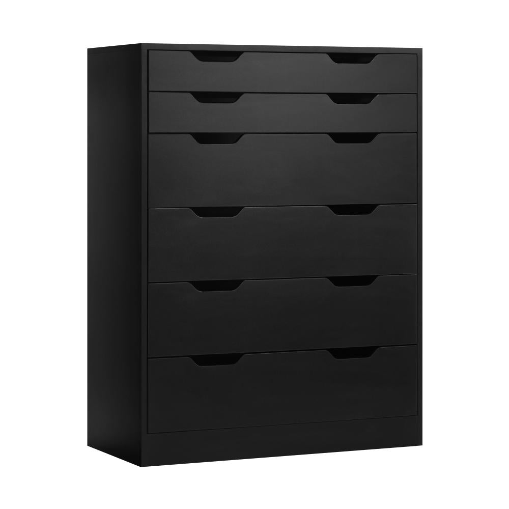 Parisi Bedroom 6 Chest of Drawers Tallboy Cabinet | Gap Handle Pull Modern Tallboy Storage Cabinet in 3 Colours