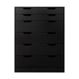 Parisi Bedroom 6 Chest of Drawers Tallboy Cabinet | Gap Handle Pull Modern Tallboy Storage Cabinet in 3 Colours