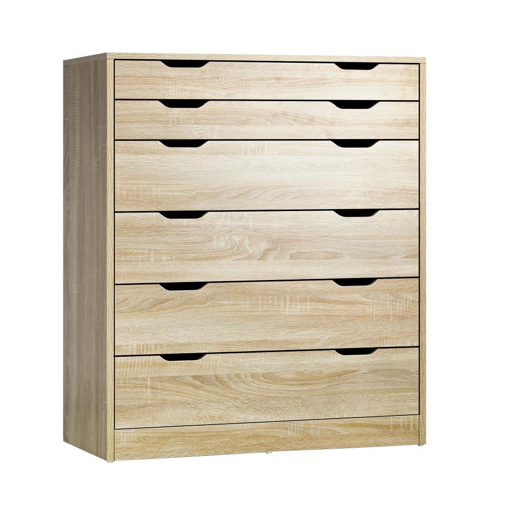 Parisi Bedroom 6 Chest of Drawers Tallboy Cabinet | Gap Handle Pull Modern Tallboy Storage Cabinet in 3 Colours