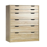 Parisi Bedroom 6 Chest of Drawers Tallboy Cabinet | Gap Handle Pull Modern Tallboy Storage Cabinet in 3 Colours