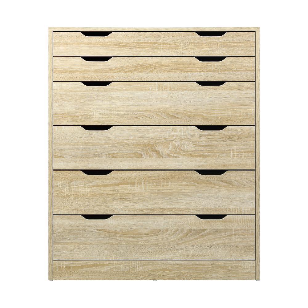 Parisi Bedroom 6 Chest of Drawers Tallboy Cabinet | Gap Handle Pull Modern Tallboy Storage Cabinet in 3 Colours