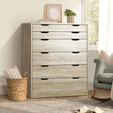 Parisi Bedroom 6 Chest of Drawers Tallboy Cabinet | Gap Handle Pull Modern Tallboy Storage Cabinet in 3 Colours