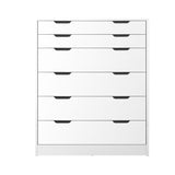 Parisi Bedroom 6 Chest of Drawers Tallboy Cabinet | Gap Handle Pull Modern Tallboy Storage Cabinet in 3 Colours