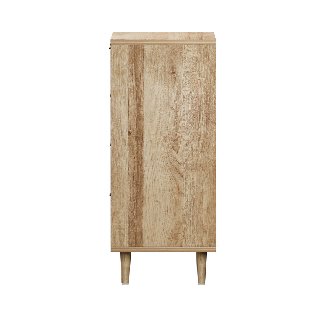 Essenza Mila 5 Draw Modern Dresser Tallboy | 5 Draw Chest Of Drawers Wooden Storage Unit | 2 Colours