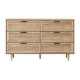 Essenza Mila 6 Draw Modern Dresser Tallboy | 6 Draw Chest Of Drawers Wooden Storage Unit | 2 Colours