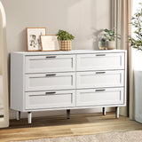 Essenza Mila 6 Draw Modern Dresser Tallboy | 6 Draw Chest Of Drawers Wooden Storage Unit | 2 Colours