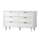 Essenza Mila 6 Draw Modern Dresser Tallboy | 6 Draw Chest Of Drawers Wooden Storage Unit | 2 Colours