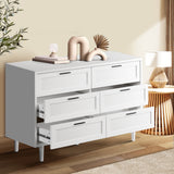 Essenza Mila 6 Draw Modern Dresser Tallboy | 6 Draw Chest Of Drawers Wooden Storage Unit | 2 Colours