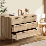 Essenza Mila 7 Draw Modern Dresser Tallboy | 7 Draw Chest Of Drawers Wooden Storage Unit | 2 Colours