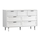 Essenza Mila 7 Draw Modern Dresser Tallboy | 7 Draw Chest Of Drawers Wooden Storage Unit | 2 Colours