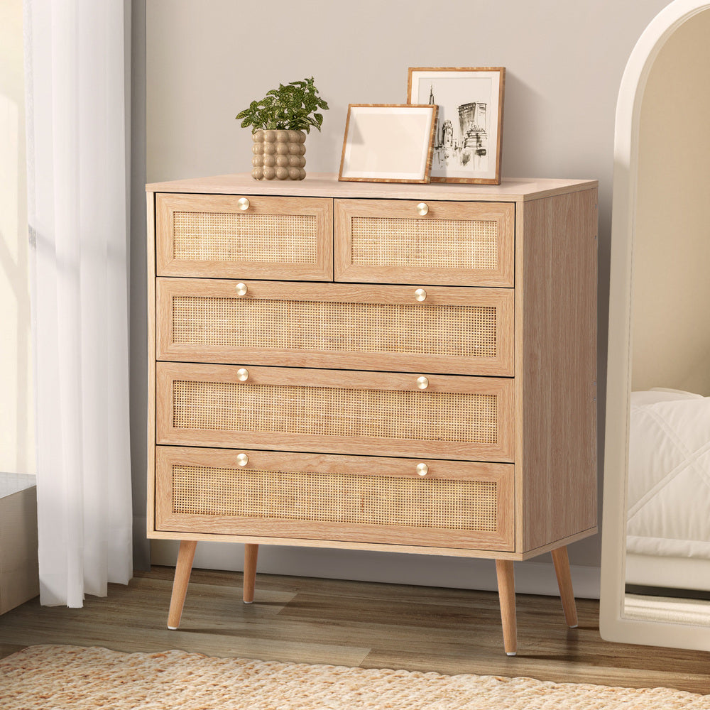 Cozzi 5 or 6 Draw Modern Dresser Tallboy | Multi Chest Of Drawers Wooden Storage Unit