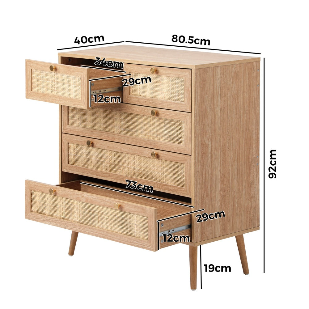 Cozzi 5 or 6 Draw Modern Dresser Tallboy | Multi Chest Of Drawers Wooden Storage Unit