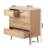 Cozzi 5 or 6 Draw Modern Dresser Tallboy | Multi Chest Of Drawers Wooden Storage Unit