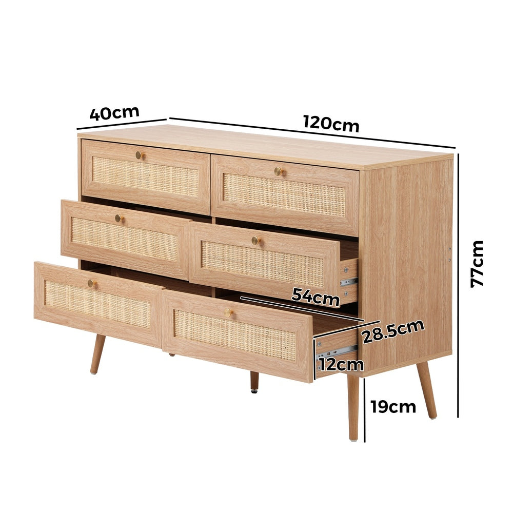 Cozzi 5 or 6 Draw Modern Dresser Tallboy | Multi Chest Of Drawers Wooden Storage Unit