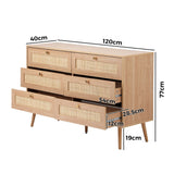 Cozzi 5 or 6 Draw Modern Dresser Tallboy | Multi Chest Of Drawers Wooden Storage Unit