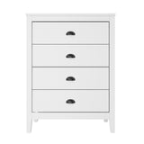 Sannero Hampton Style Chest Of Drawers Storage Unit | Traditional White Storage Dresser Tallboy