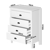 Sannero Hampton Style Chest Of Drawers Storage Unit | Traditional White Storage Dresser Tallboy