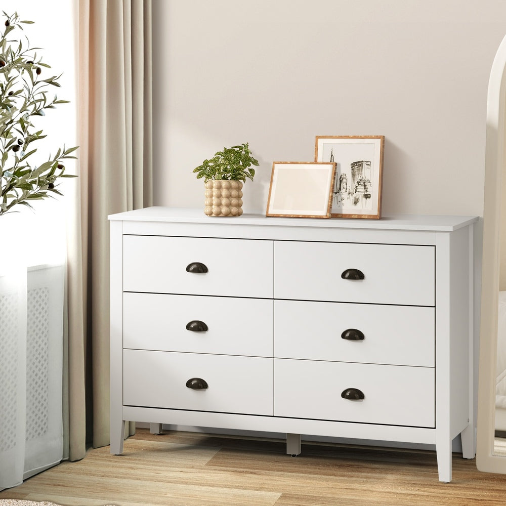 Sannero Hampton Style Chest Of Drawers Storage Unit | Traditional White Storage Dresser Tallboy