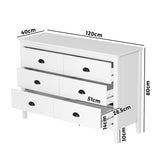 Sannero Hampton Style Chest Of Drawers Storage Unit | Traditional White Storage Dresser Tallboy