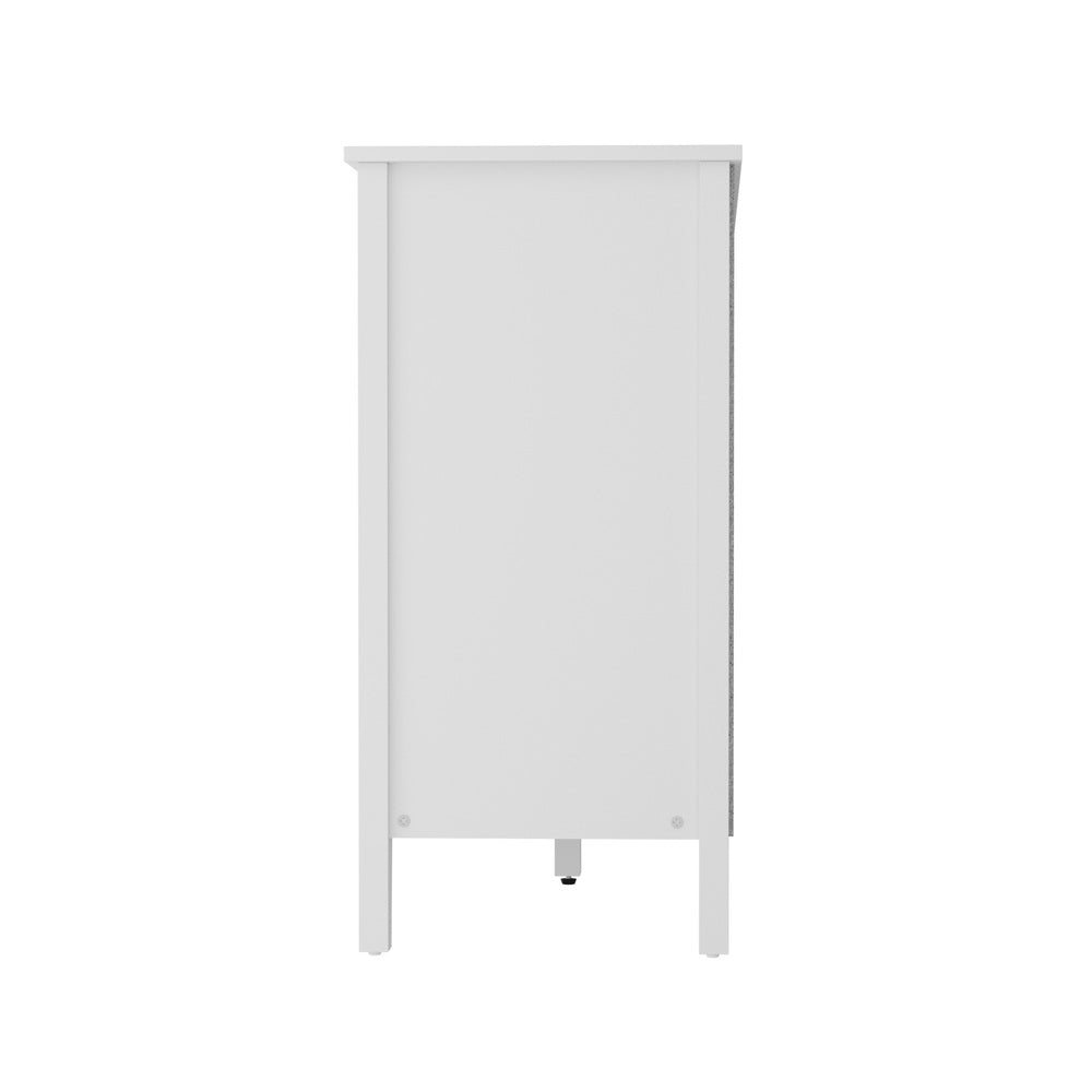 Sannero Hampton Style Chest Of Drawers Storage Unit | Traditional White Storage Dresser Tallboy