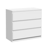 Santori Blanco Modern Chest Of Drawers Storage Cabinet | Elegant White Wooden Tallboys in 3 or 6 Drawer Option