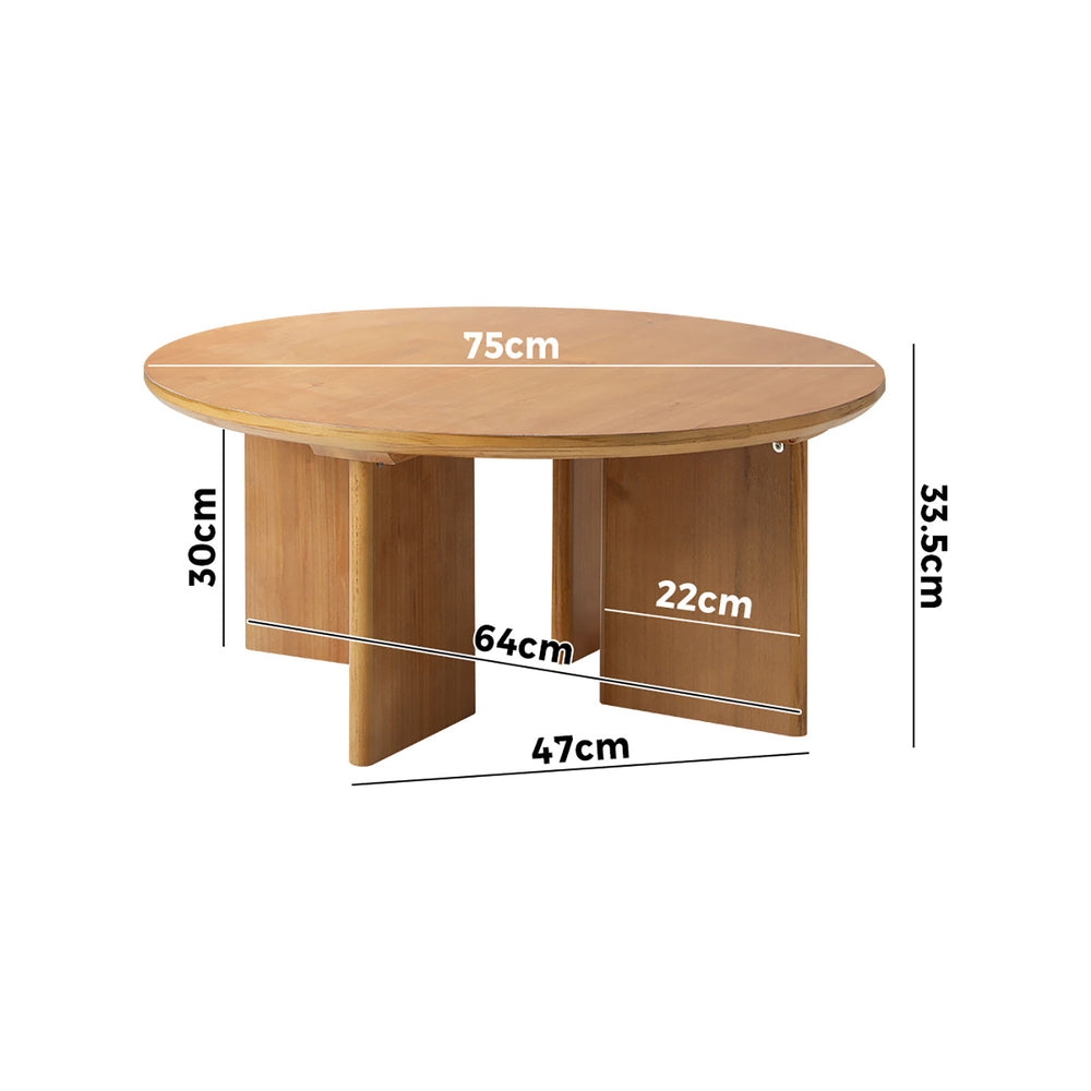 Centrum Alto Designer Wooden Coffee Table | Minimalist Low Profile Coffee Table