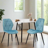 Set of Two Valore Plush Velvet Fabric Dining Chairs | Premium Velvet Fabric Dining Chair Set