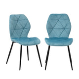 Set of Two Valore Plush Velvet Fabric Dining Chairs | Premium Velvet Fabric Dining Chair Set